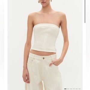 Aje Denim Sequin Set